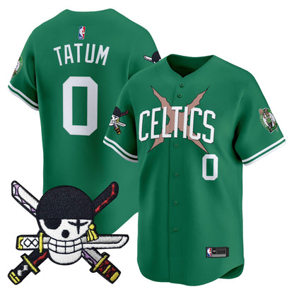Boston Celtics x  OP Patch Vapor Baseball Jersey - Zoro Edition - Stitched