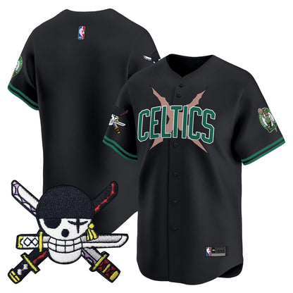 Boston Celtics x  OP Patch Vapor Baseball Jersey - Zoro Edition - Stitched