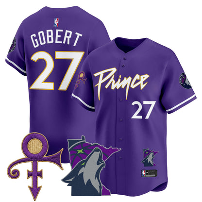 Minnesota Timberwolves Prince Patch Vapor Baseball Jersey - All Stitched