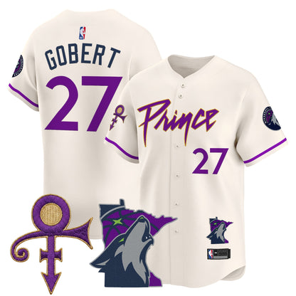 Minnesota Timberwolves Prince Patch Vapor Baseball Jersey - All Stitched