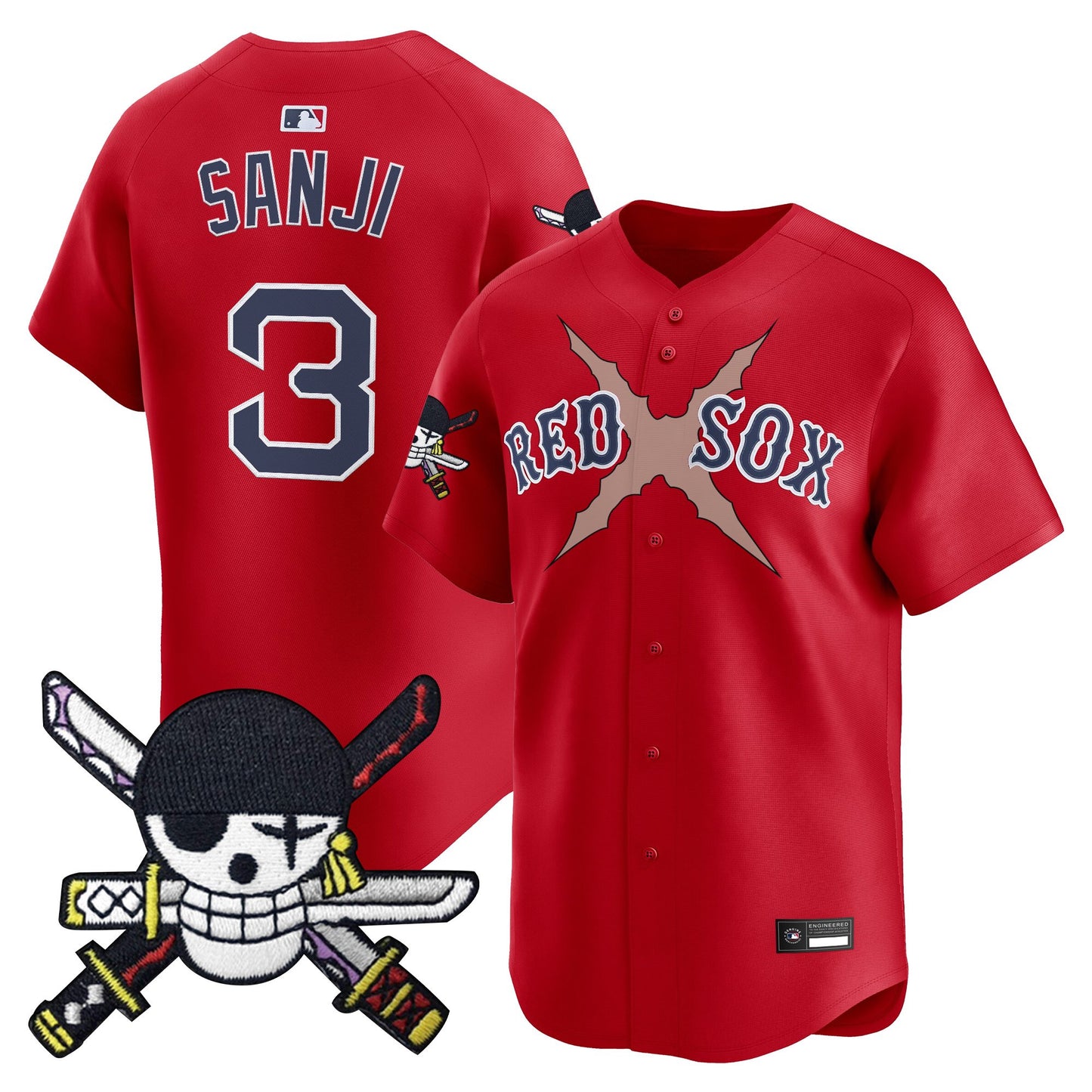 Boston Red Sox x  OP Zr Patch Vapor Premier Limited Jersey - Stitched