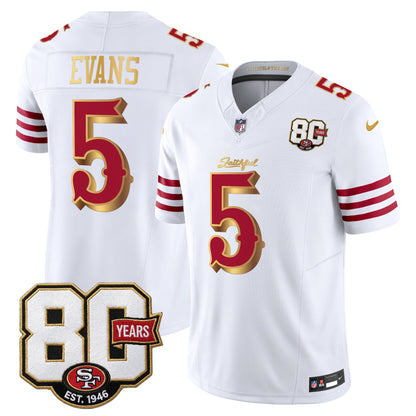  San Francisco 49ers 80th Anniversary Patch Vapor Limited Jersey - Rivalries Edition - Stitched