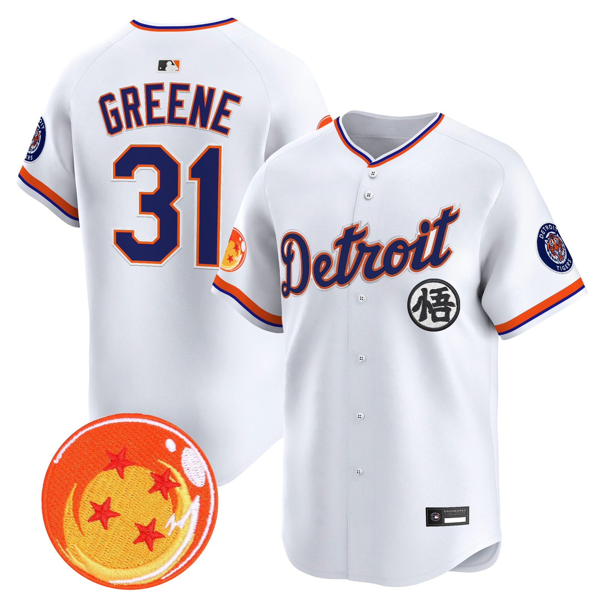Detroit Tigers x Dragon Ball Vapor Premier Limited Jersey - All Stitched