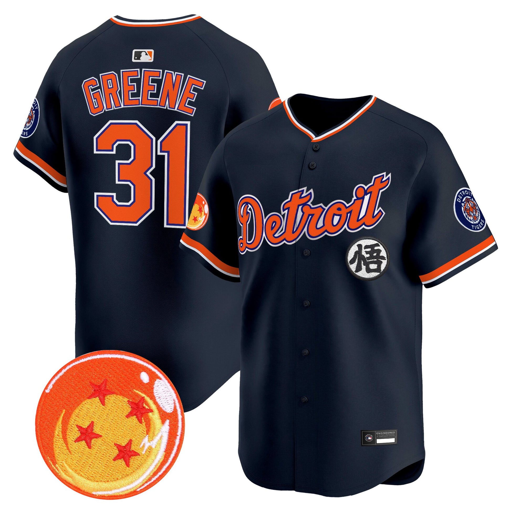 Detroit Tigers x Dragon Ball Vapor Premier Limited Jersey - All Stitched
