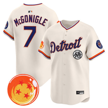 Detroit Tigers x Dragon Ball Vapor Premier Limited Jersey - All Stitched