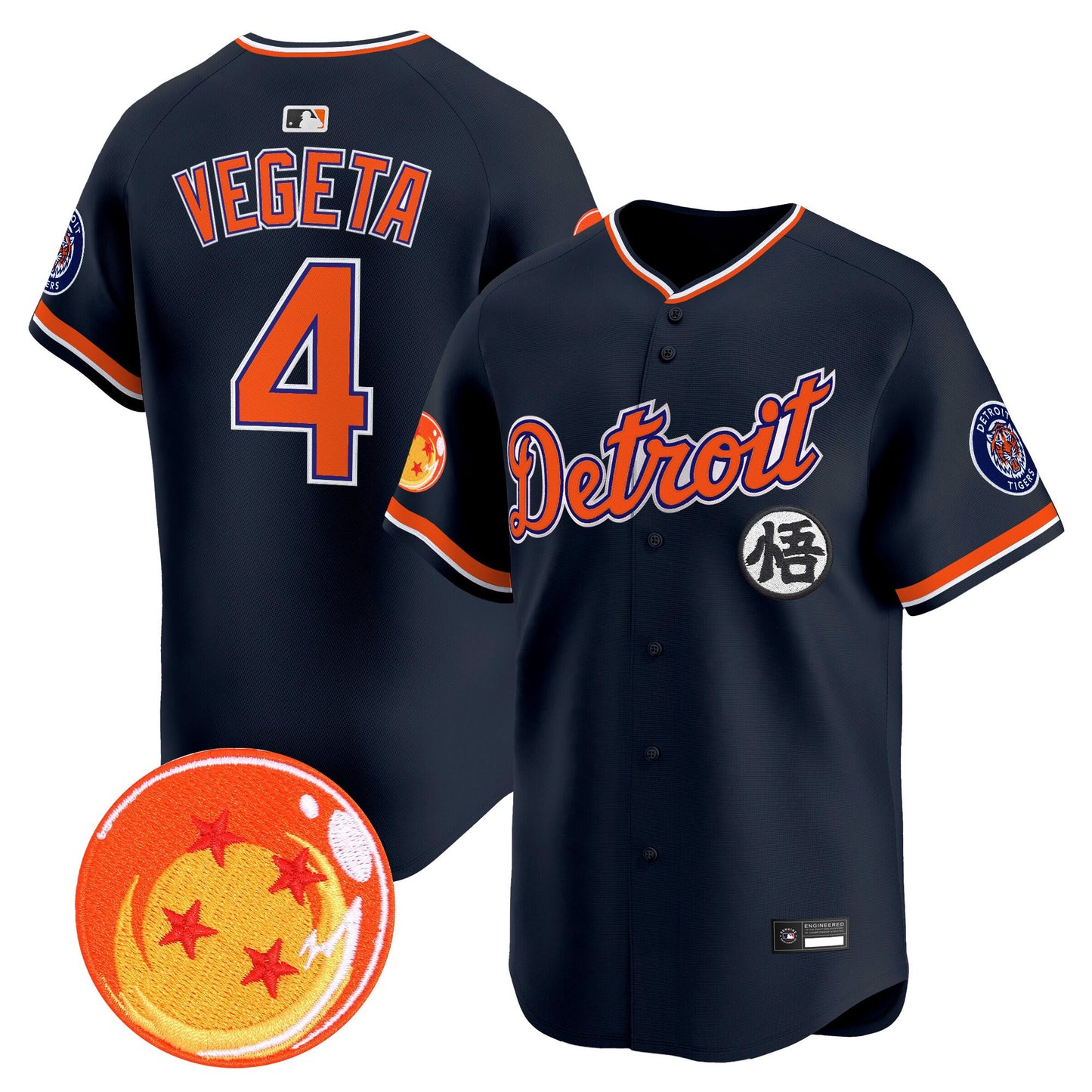 Detroit Tigers x Dragon Ball Vapor Premier Limited Jersey - All Stitched