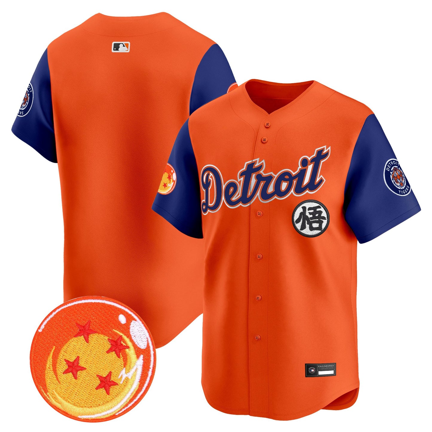 Detroit Tigers x Dragon Ball Vapor Premier Limited Jersey - All Stitched
