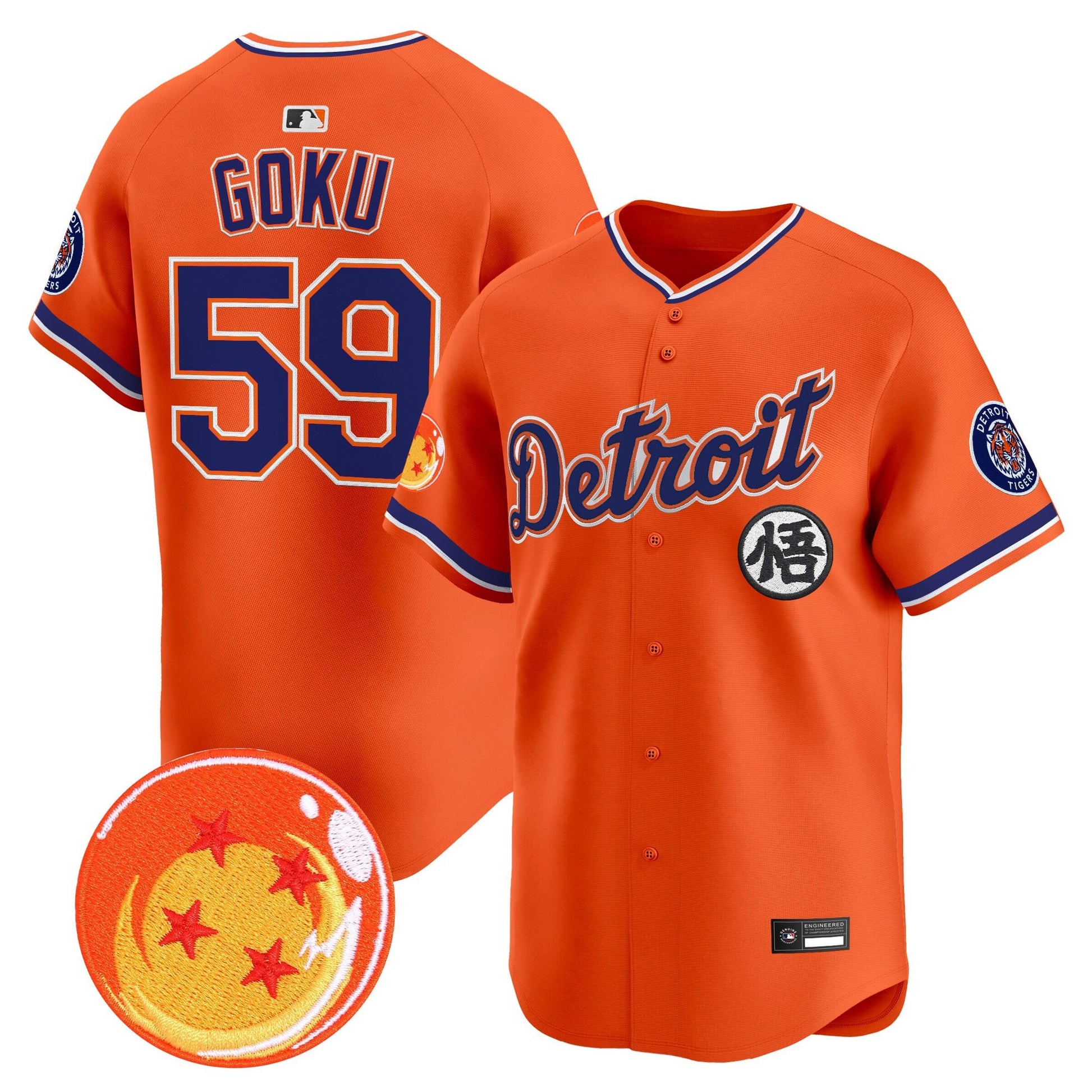 Detroit Tigers x Dragon Ball Vapor Premier Limited Jersey - All Stitched
