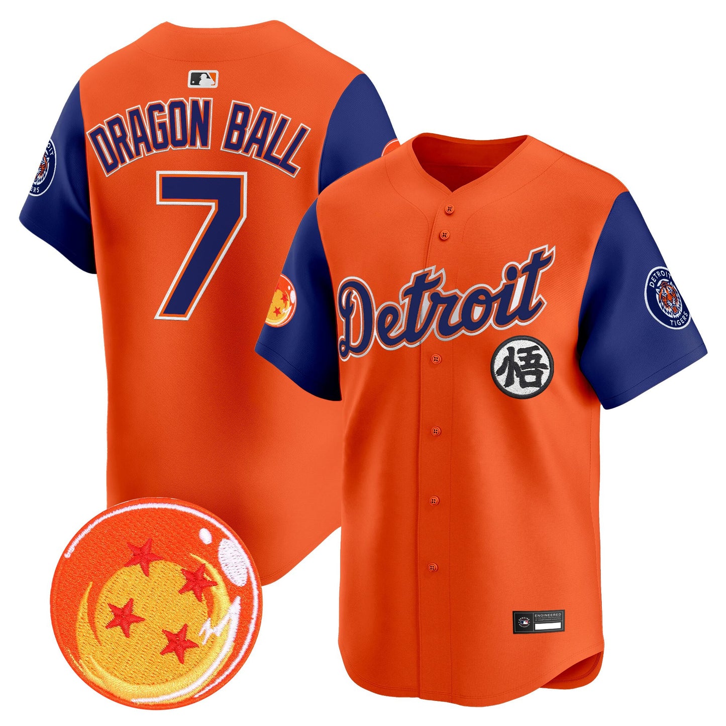 Detroit Tigers x Dragon Ball Vapor Premier Limited Jersey - All Stitched
