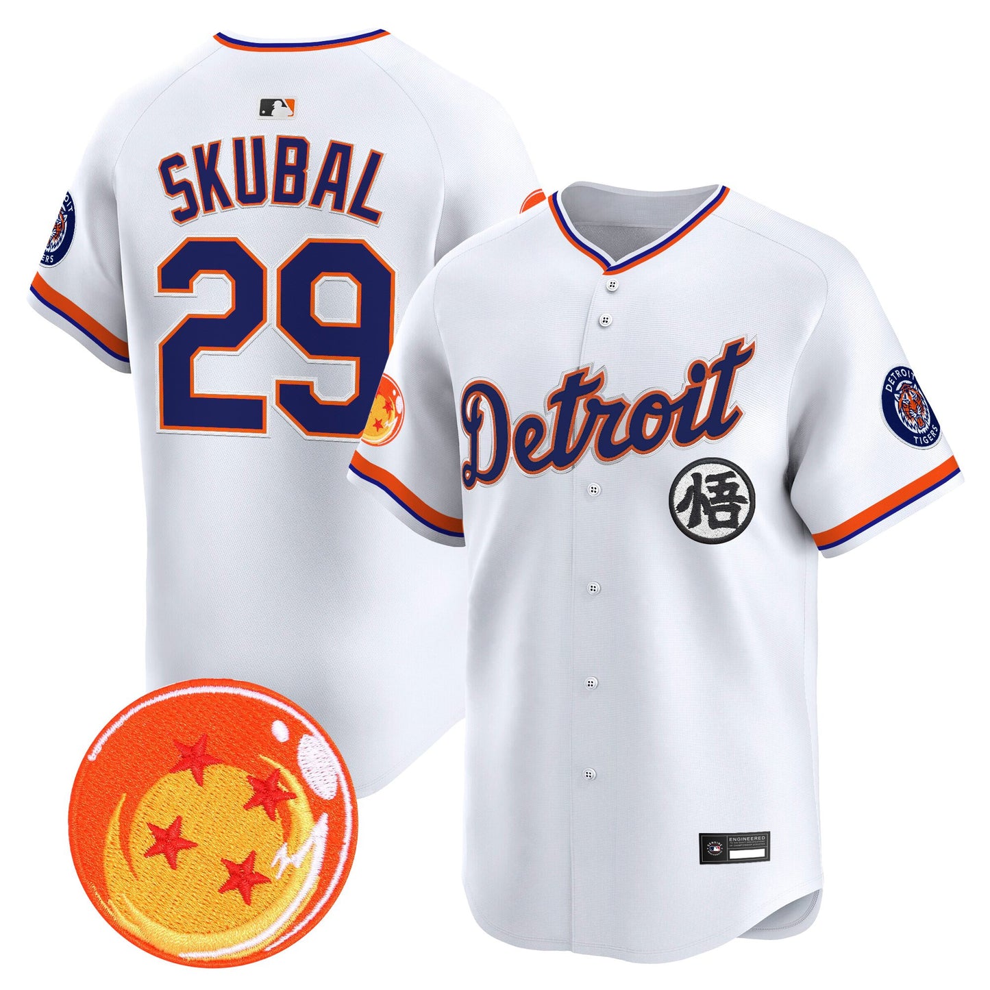 Detroit Tigers x Dragon Ball Vapor Premier Limited Jersey - All Stitched