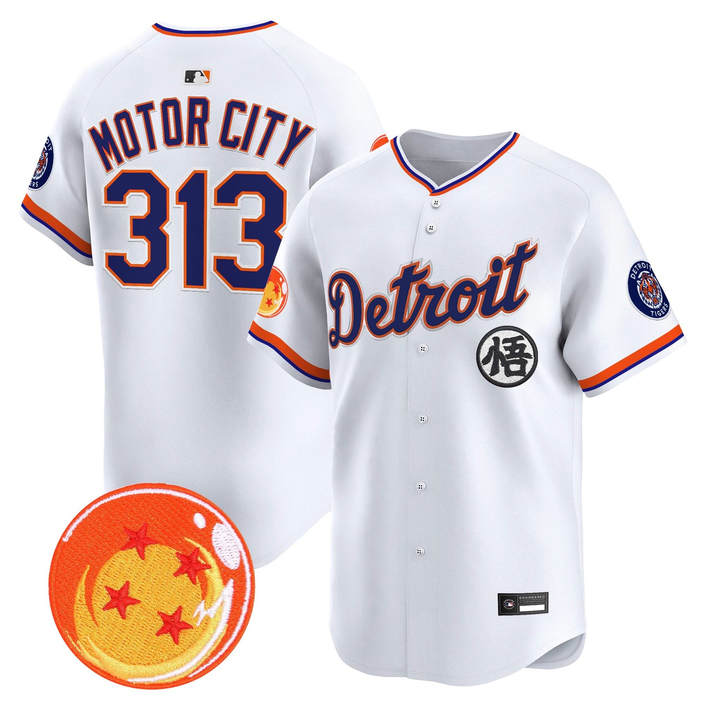 Detroit Tigers x Dragon Ball Vapor Premier Limited Jersey - All Stitched