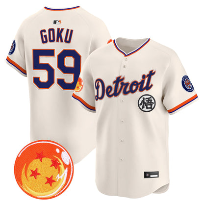 Detroit Tigers x Dragon Ball Vapor Premier Limited Jersey - All Stitched