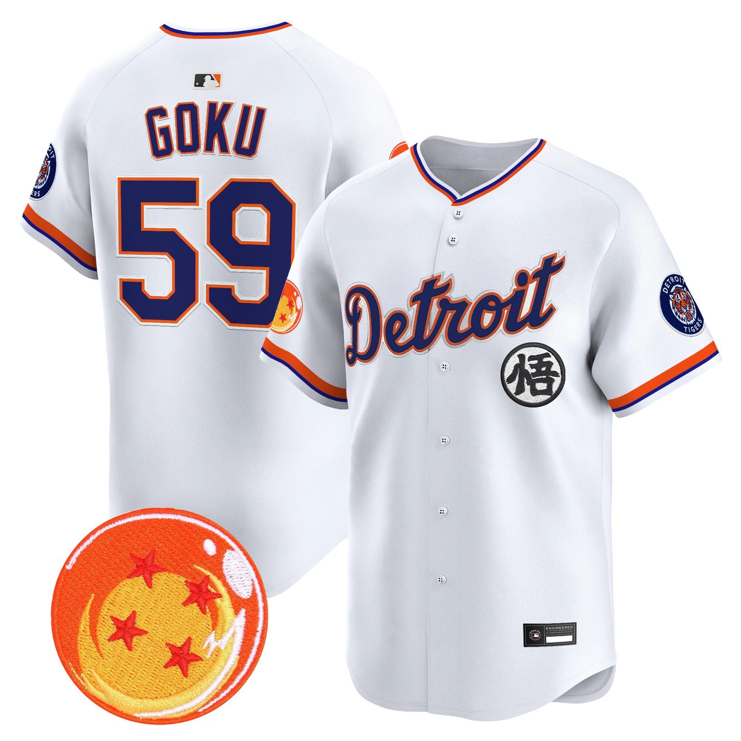 Detroit Tigers x Dragon Ball Vapor Premier Limited Jersey - All Stitched