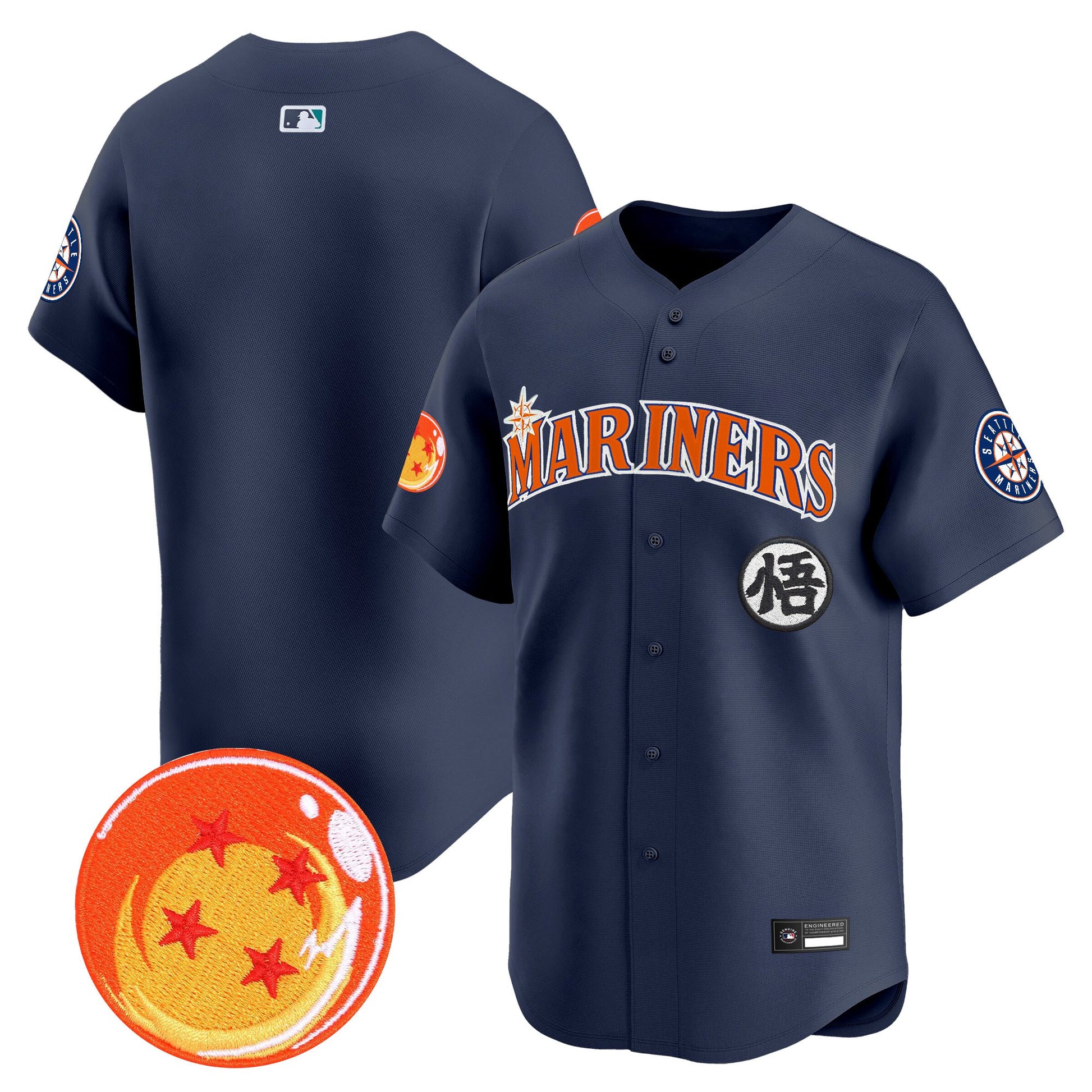 Seattle Mariners x Dragon Ball Vapor Premier Limited Jersey - All Stitched