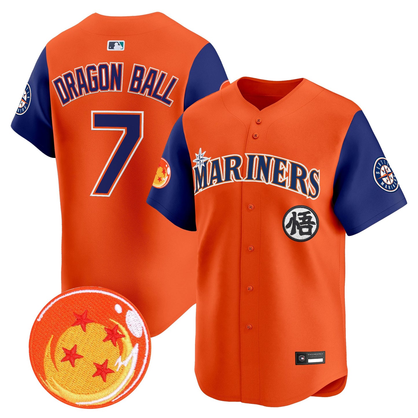 Seattle Mariners x Dragon Ball Vapor Premier Limited Jersey - All Stitched