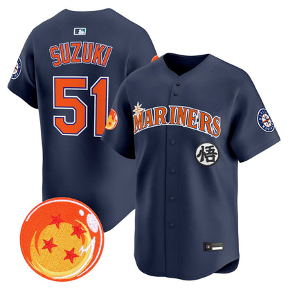 Seattle Mariners x Dragon Ball Vapor Premier Limited Jersey - All Stitched