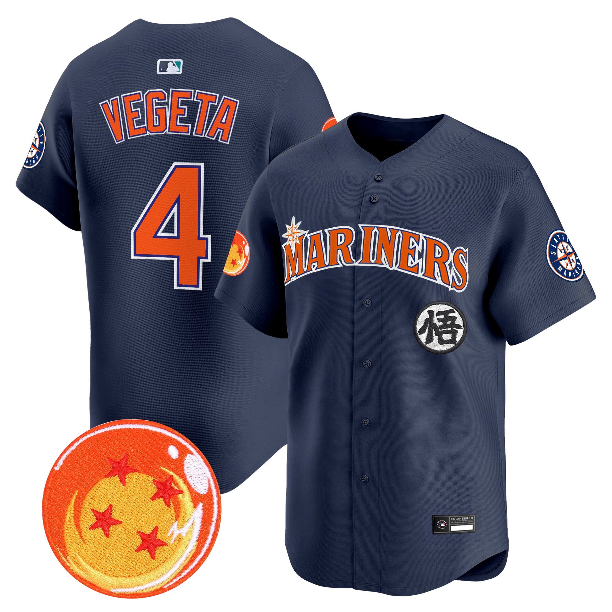 Seattle Mariners x Dragon Ball Vapor Premier Limited Jersey - All Stitched