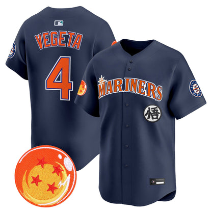 Seattle Mariners x Dragon Ball Vapor Premier Limited Jersey - All Stitched