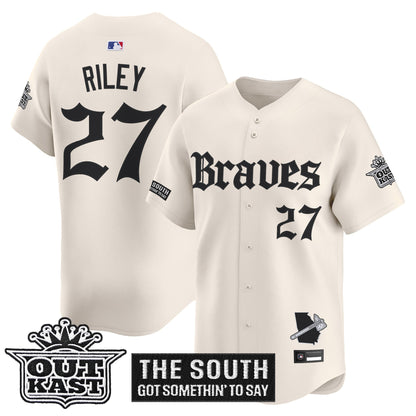 Men's Atlanta Braves 'Gothic South x Outkast Edition' Vapor Premier Limited Jersey V2- All Stitched