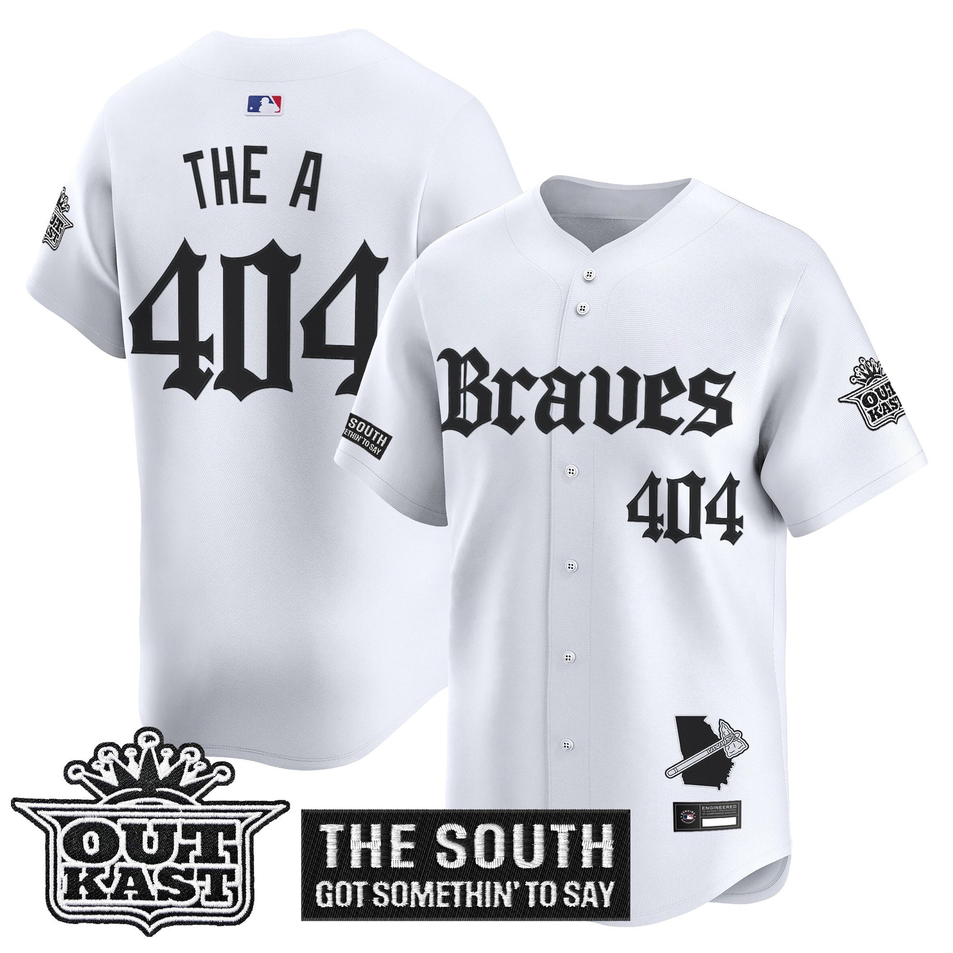 Men's Atlanta Braves 'Gothic South x Outkast Edition' Vapor Premier Limited Jersey V2- All Stitched
