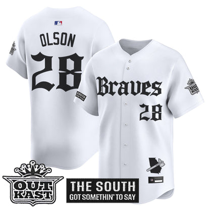 Men's Atlanta Braves 'Gothic South x Outkast Edition' Vapor Premier Limited Jersey V2- All Stitched
