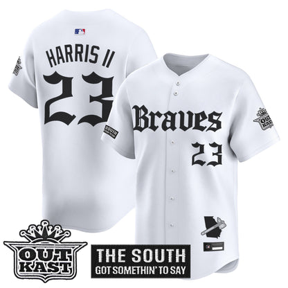 Men's Atlanta Braves 'Gothic South x Outkast Edition' Vapor Premier Limited Jersey V2- All Stitched