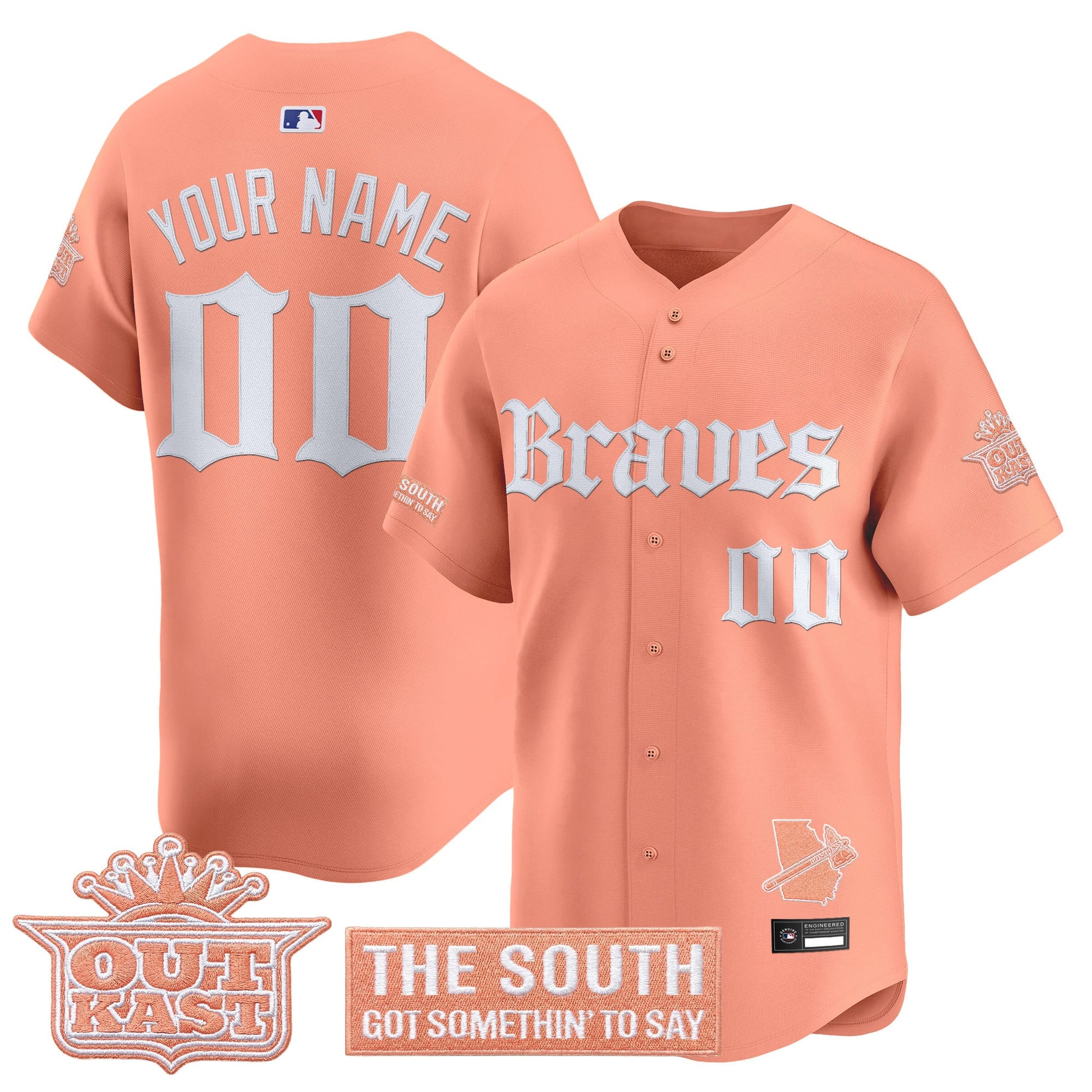 Atlanta Braves 'Gothic South x Outkast Edition' Vapor Premier Limited Custom Jersey V2- All Stitched