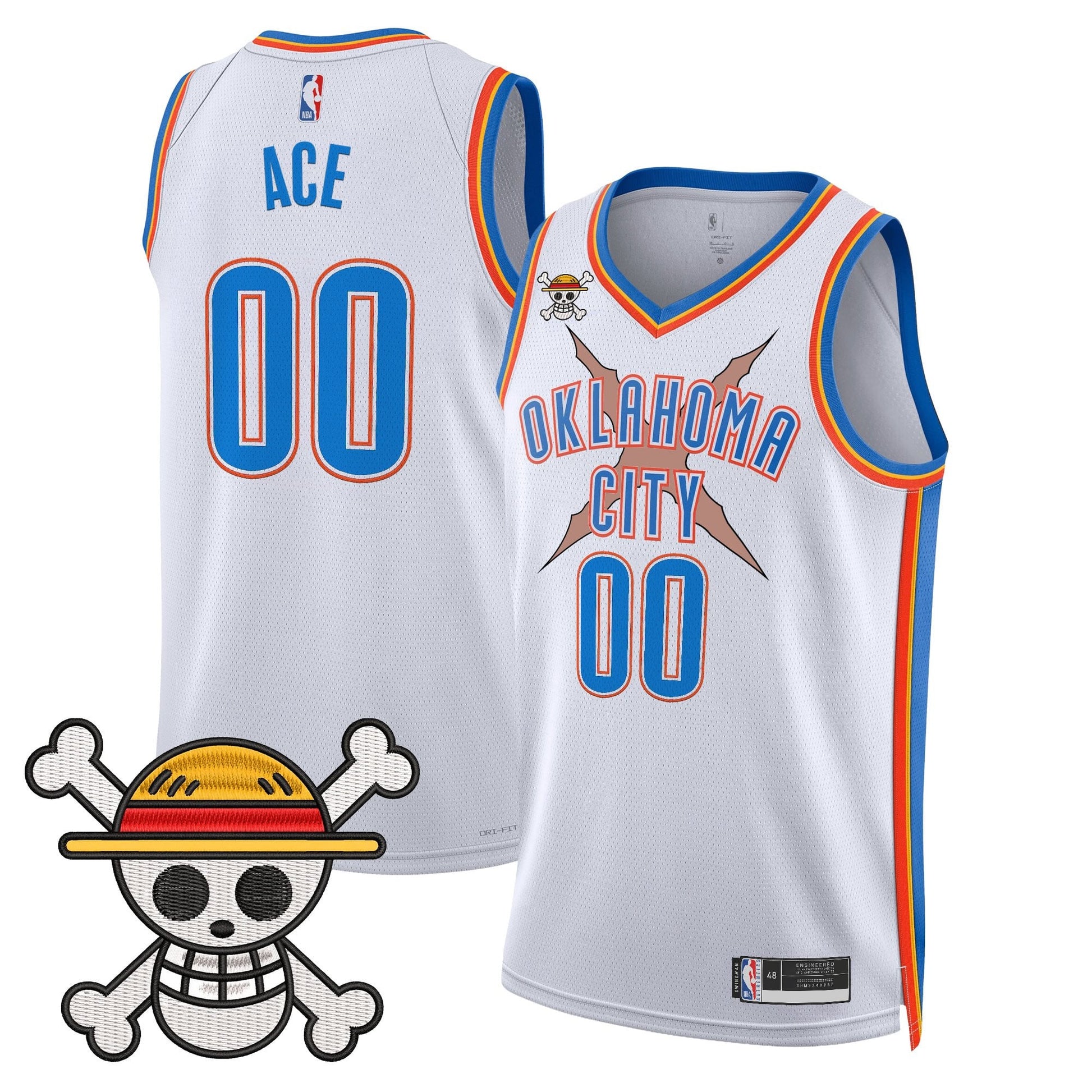 Oklahoma City Thunder x One Piece Swingman Jersey- Stitched