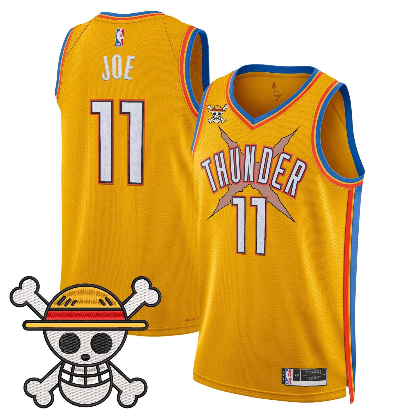 Oklahoma City Thunder x One Piece Swingman Jersey- Stitched