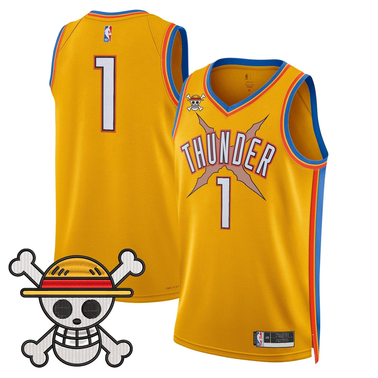 Oklahoma City Thunder x One Piece Swingman Jersey- Stitched
