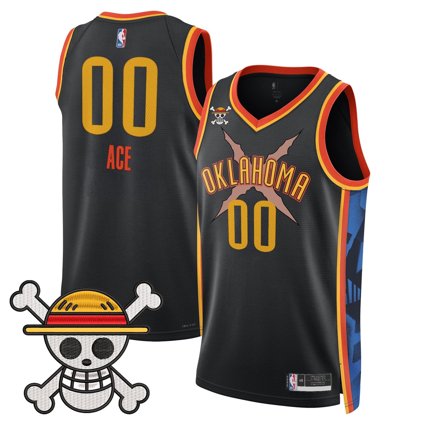 Oklahoma City Thunder x One Piece Swingman Jersey- Stitched