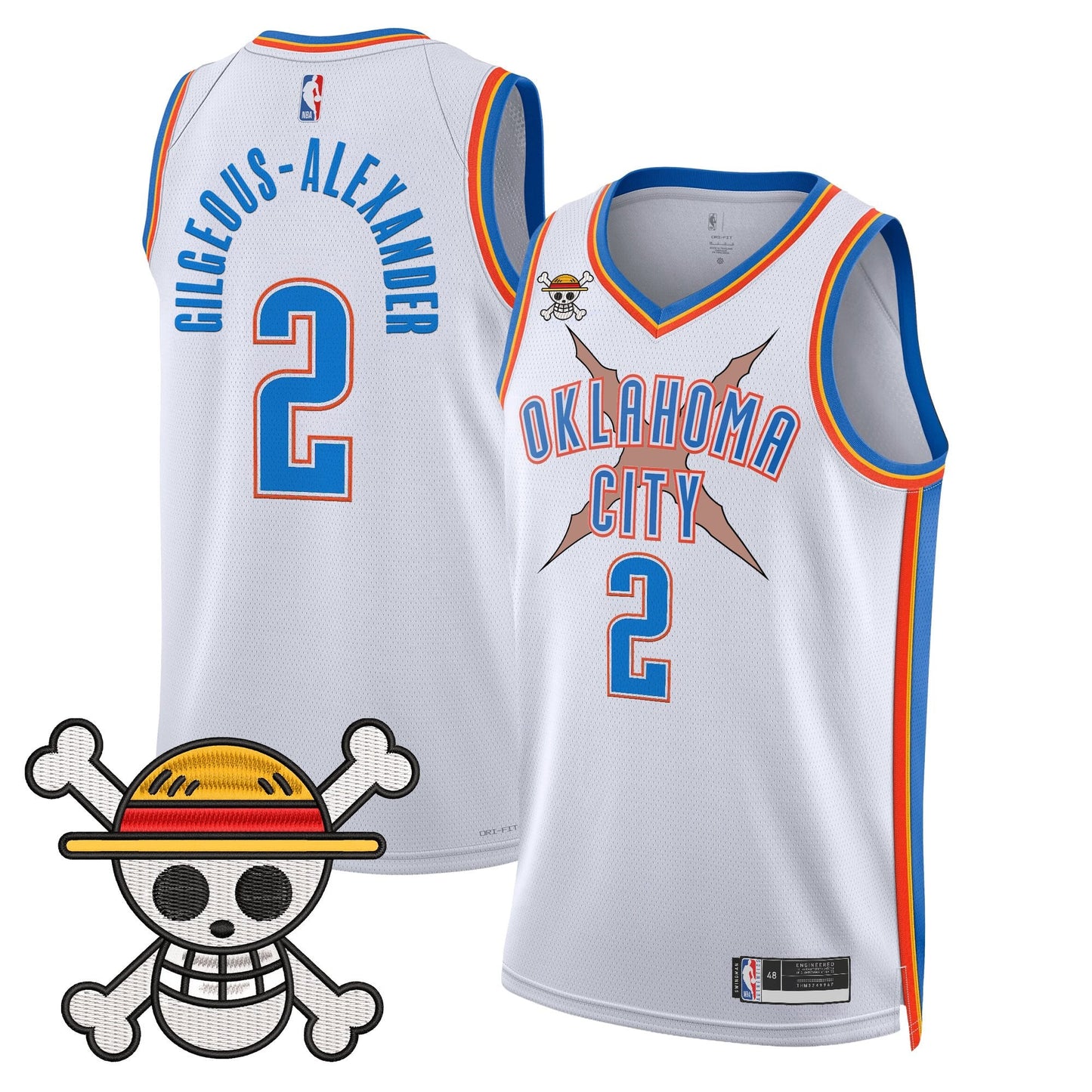 Oklahoma City Thunder x One Piece Swingman Jersey- Stitched