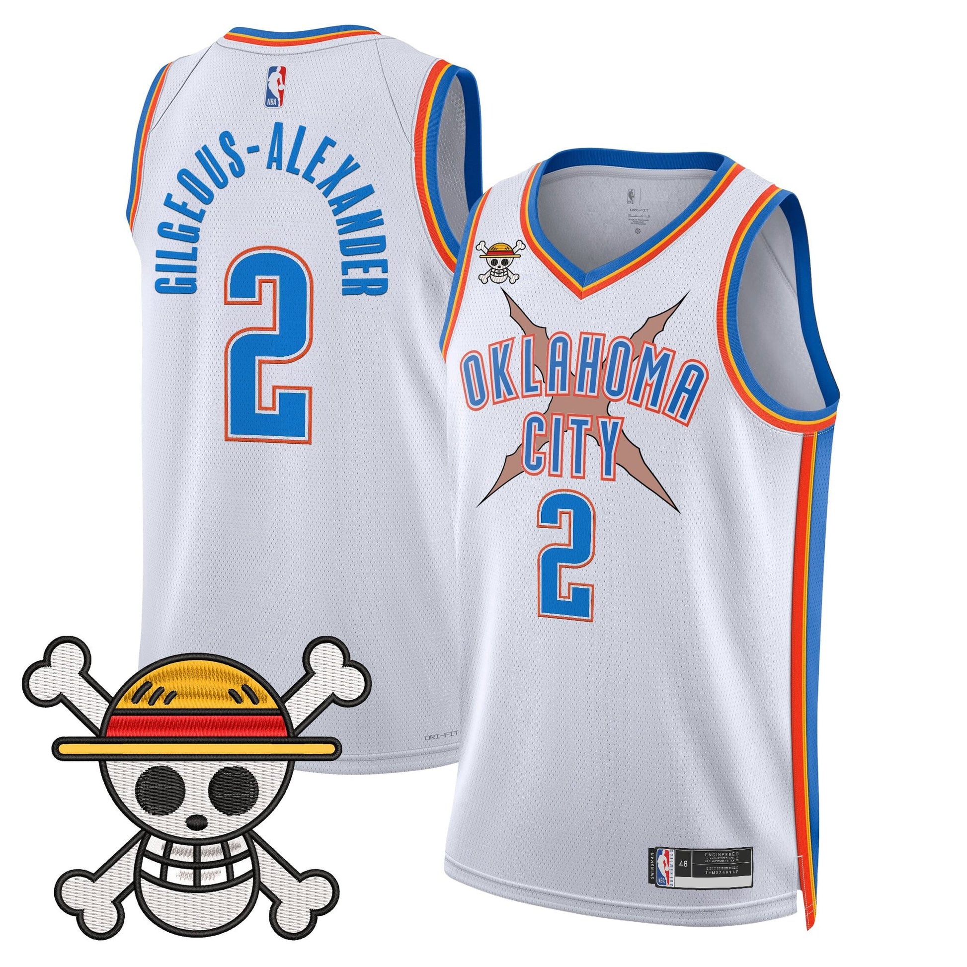 Oklahoma City Thunder x One Piece Swingman Jersey- Stitched