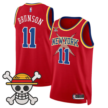 New York Knicks x One Piece Swingman Jersey- Stitched