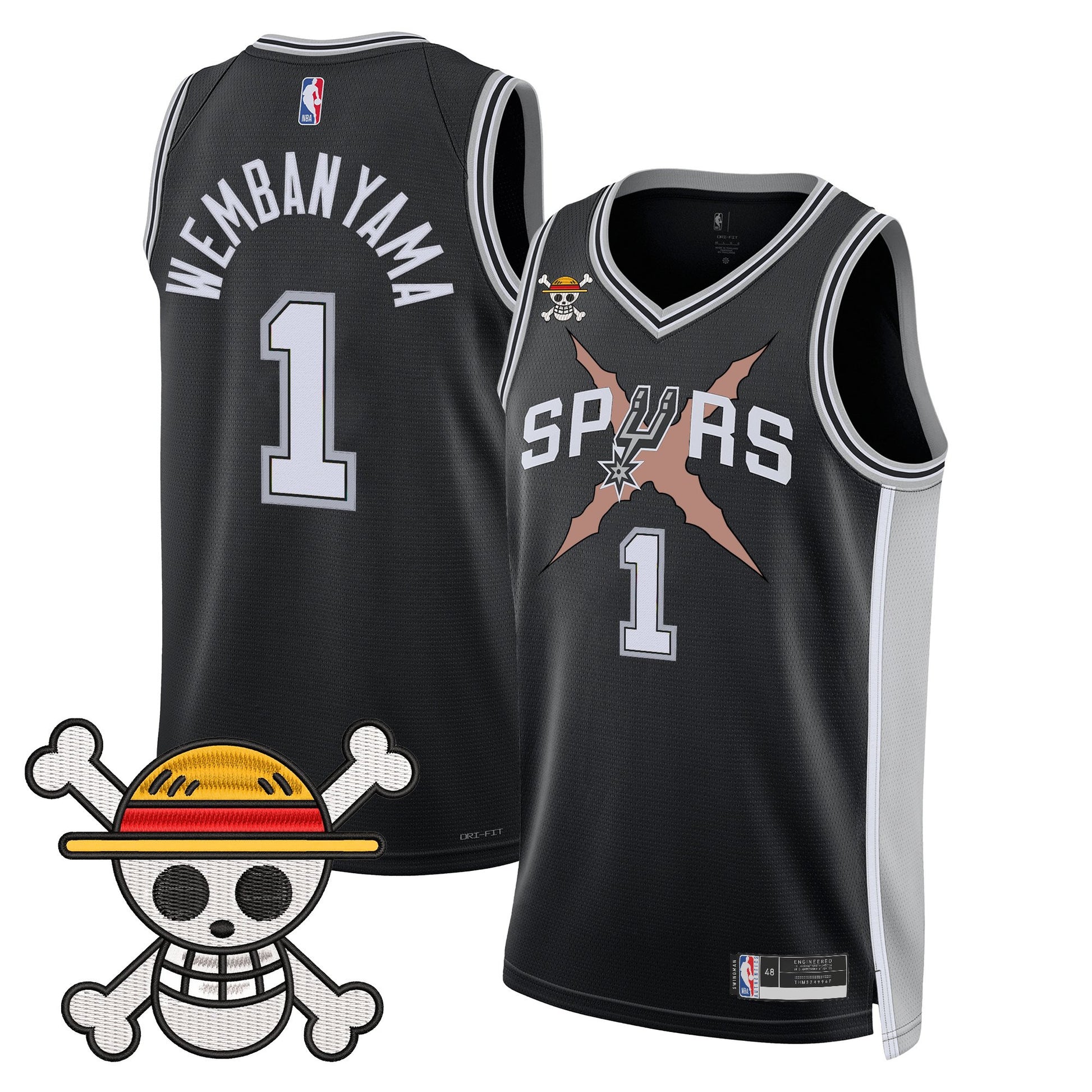 San Antonio Spurs x One Piece Jersey Collection - Stitched