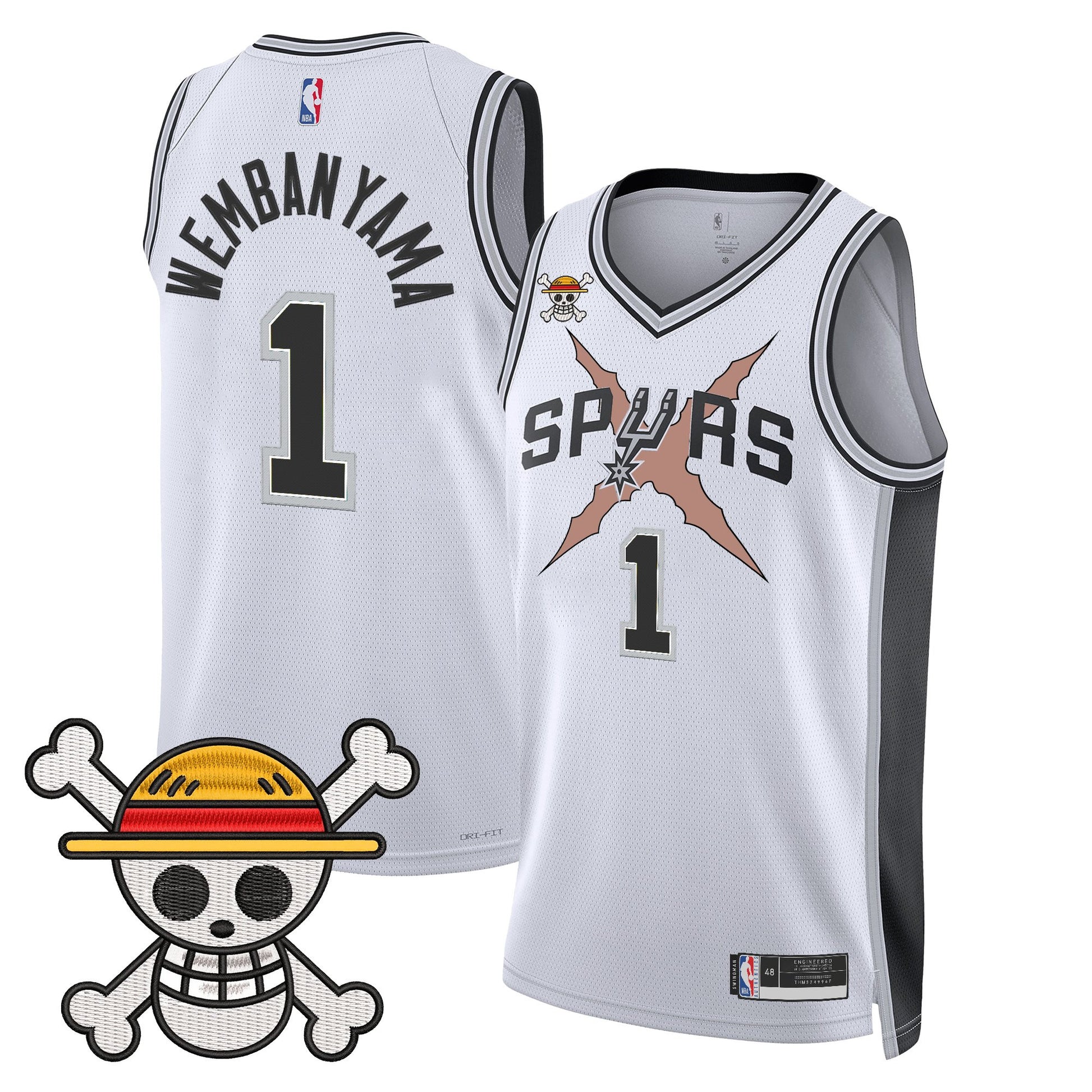 San Antonio Spurs x One Piece Jersey Collection - Stitched