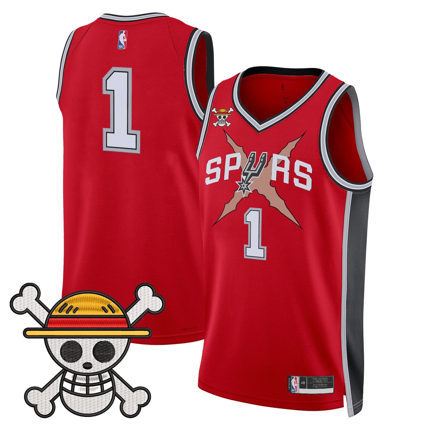 San Antonio Spurs x One Piece Jersey Collection - Stitched