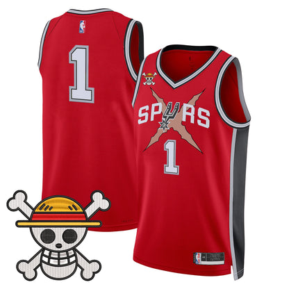 San Antonio Spurs x One Piece Jersey Collection - Stitched