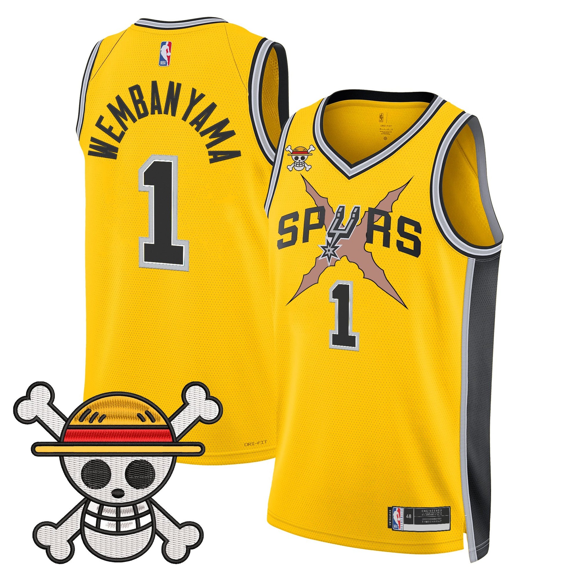 San Antonio Spurs x One Piece Jersey Collection - Stitched