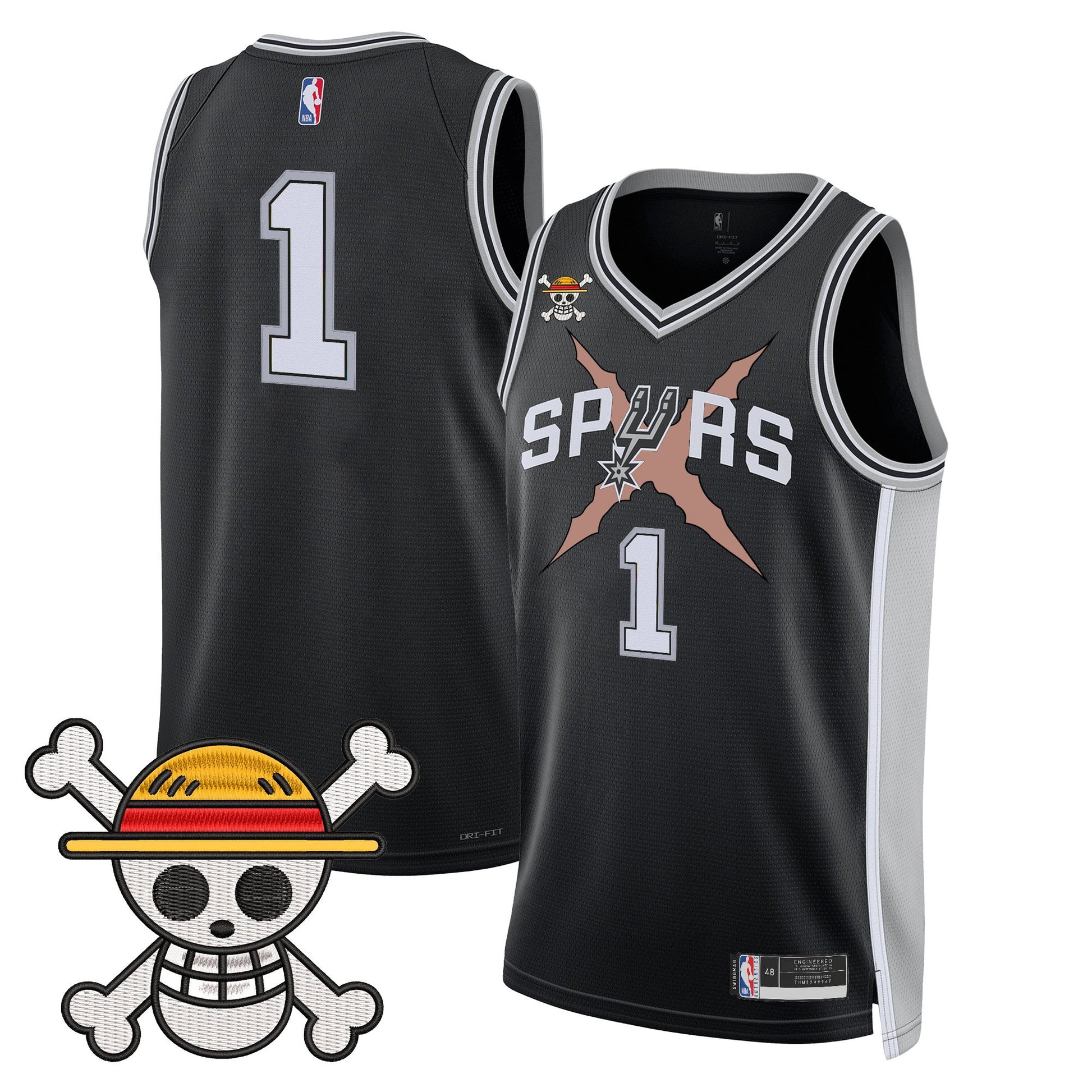 San Antonio Spurs x One Piece Jersey Collection - Stitched