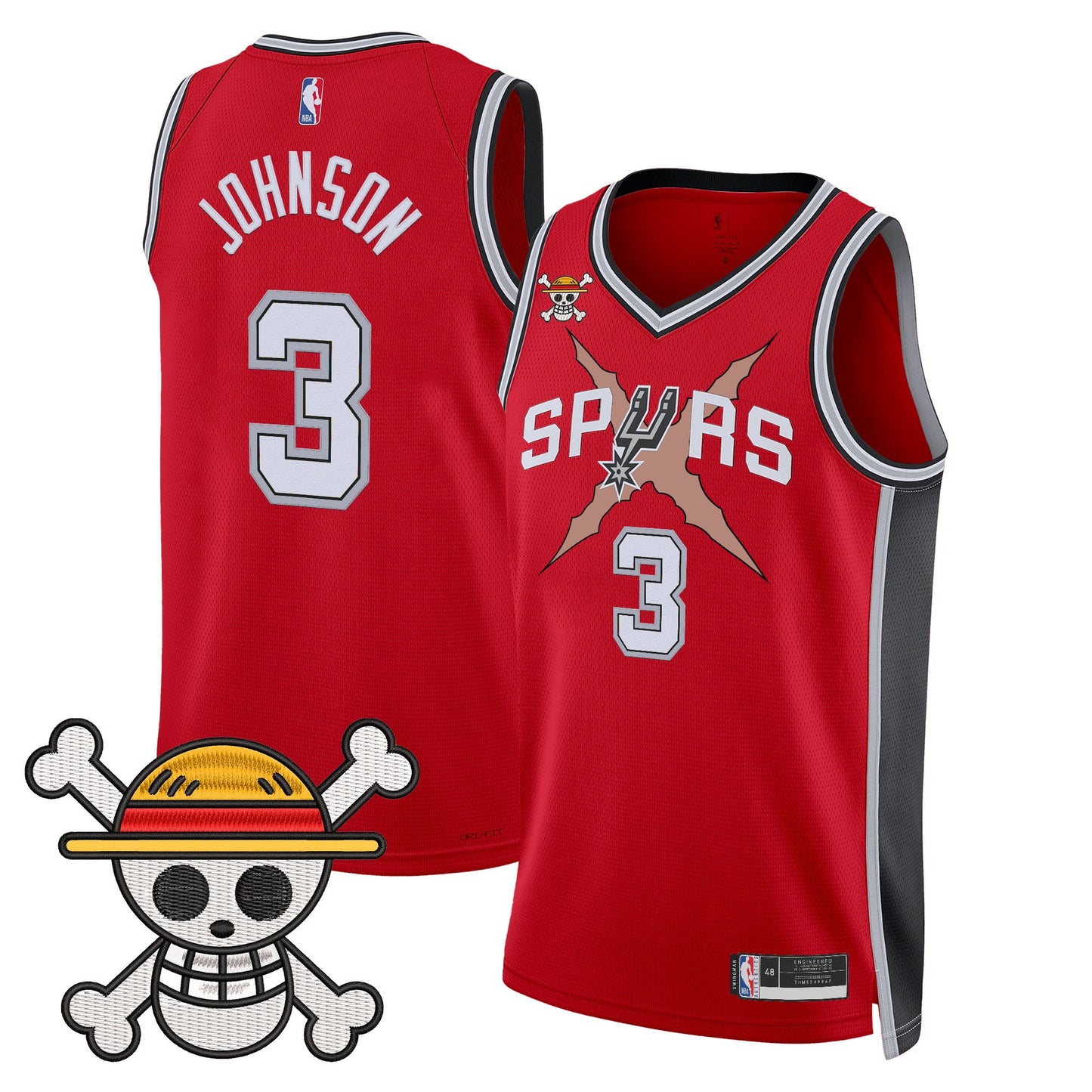 San Antonio Spurs x One Piece Jersey Collection - Stitched