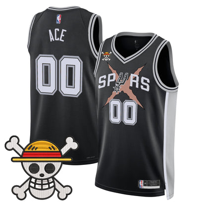 San Antonio Spurs x One Piece Jersey Collection - Stitched
