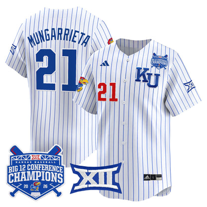 Men's Kansas Jayhawks Baseball Big 12 Conference Champions 2026 Vapor Premier Limited Jersey - All Stitched
