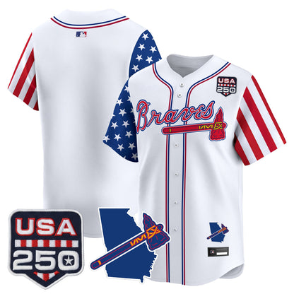 Atlanta Braves "America 250 Edition" Vapor Premier Limited Jersey - All Stitched