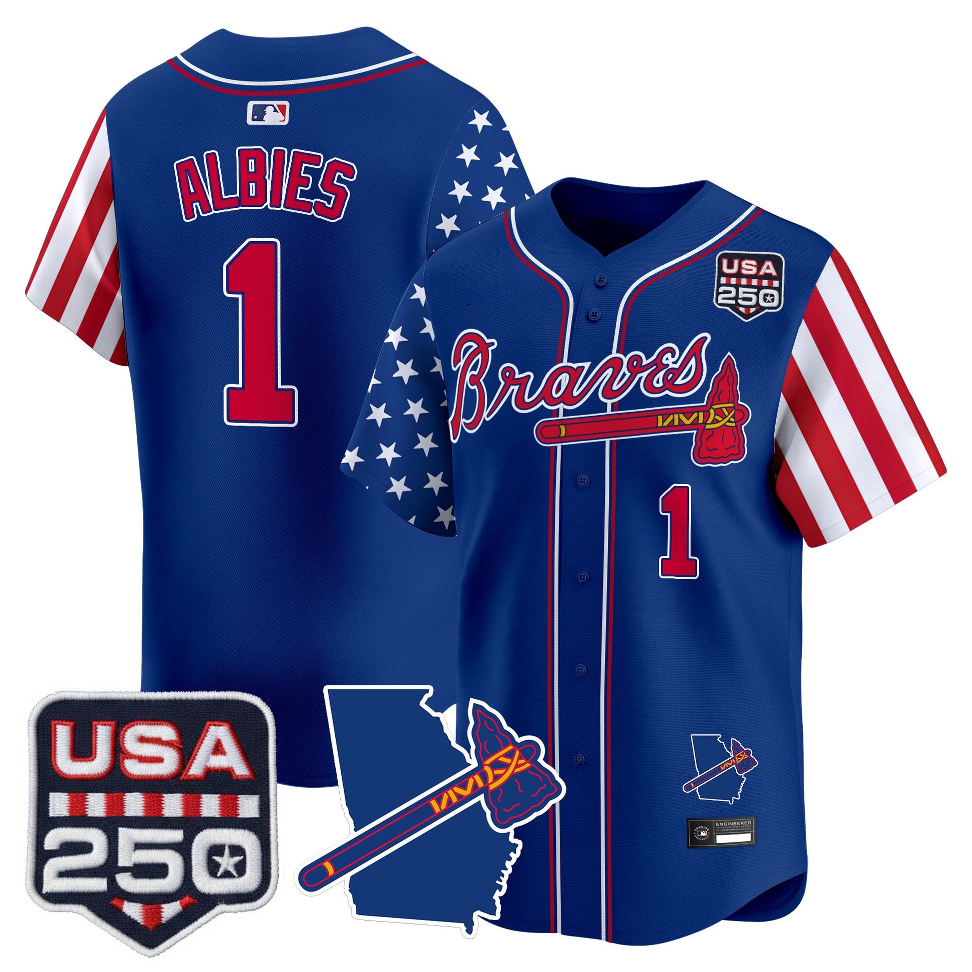 Atlanta Braves "America 250 Edition" Vapor Premier Limited Jersey - All Stitched
