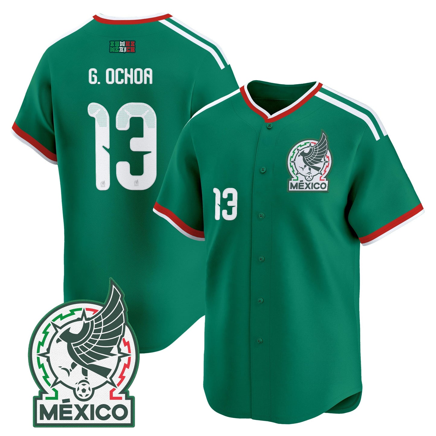 Mexico 2026 National Team Vapor Baseball Jersey - All Stitched