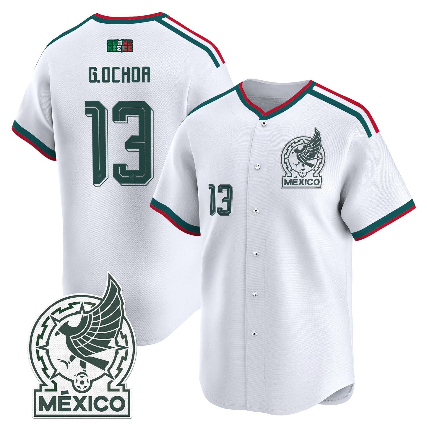 Mexico 2026 National Team Vapor Baseball Jersey - All Stitched