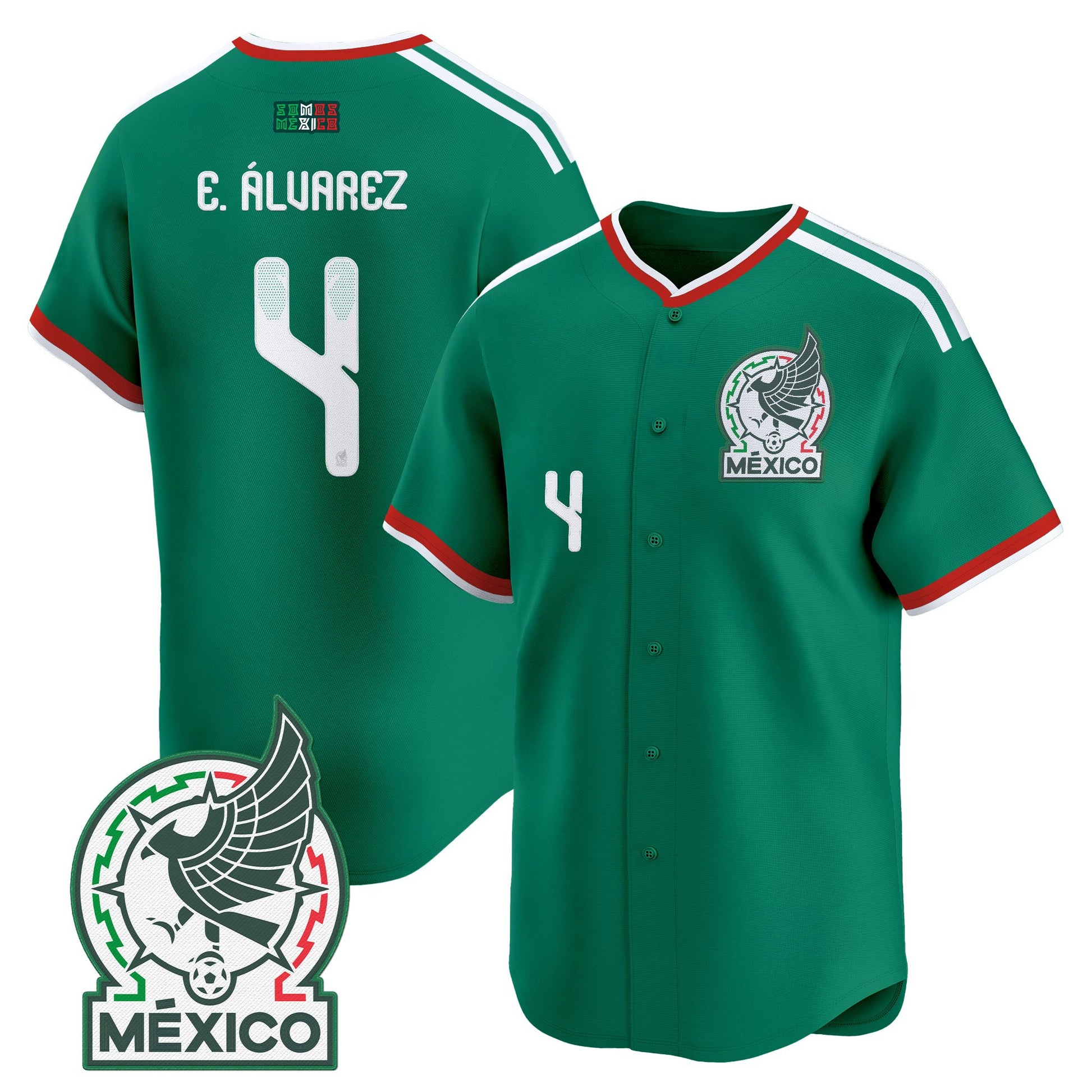 Mexico 2026 National Team Vapor Baseball Jersey - All Stitched