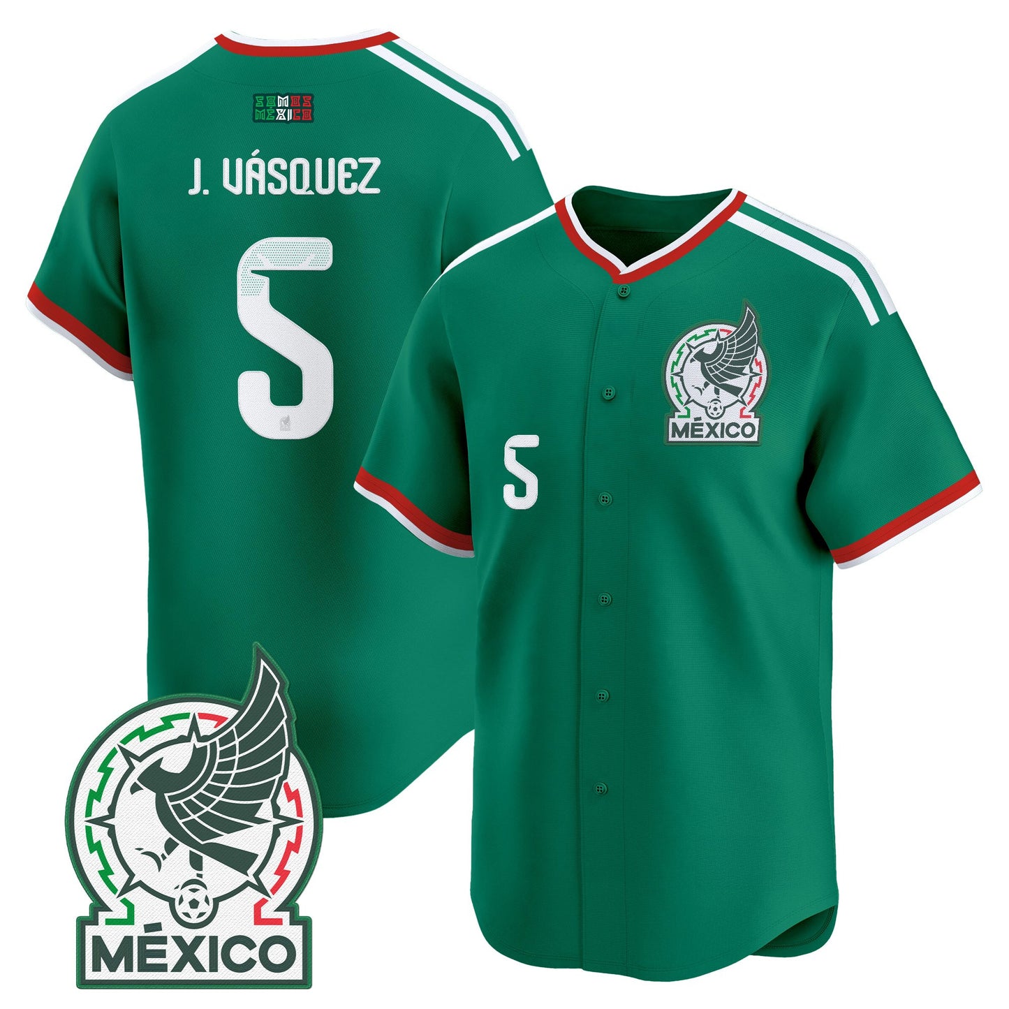 Mexico 2026 National Team Vapor Baseball Jersey - All Stitched