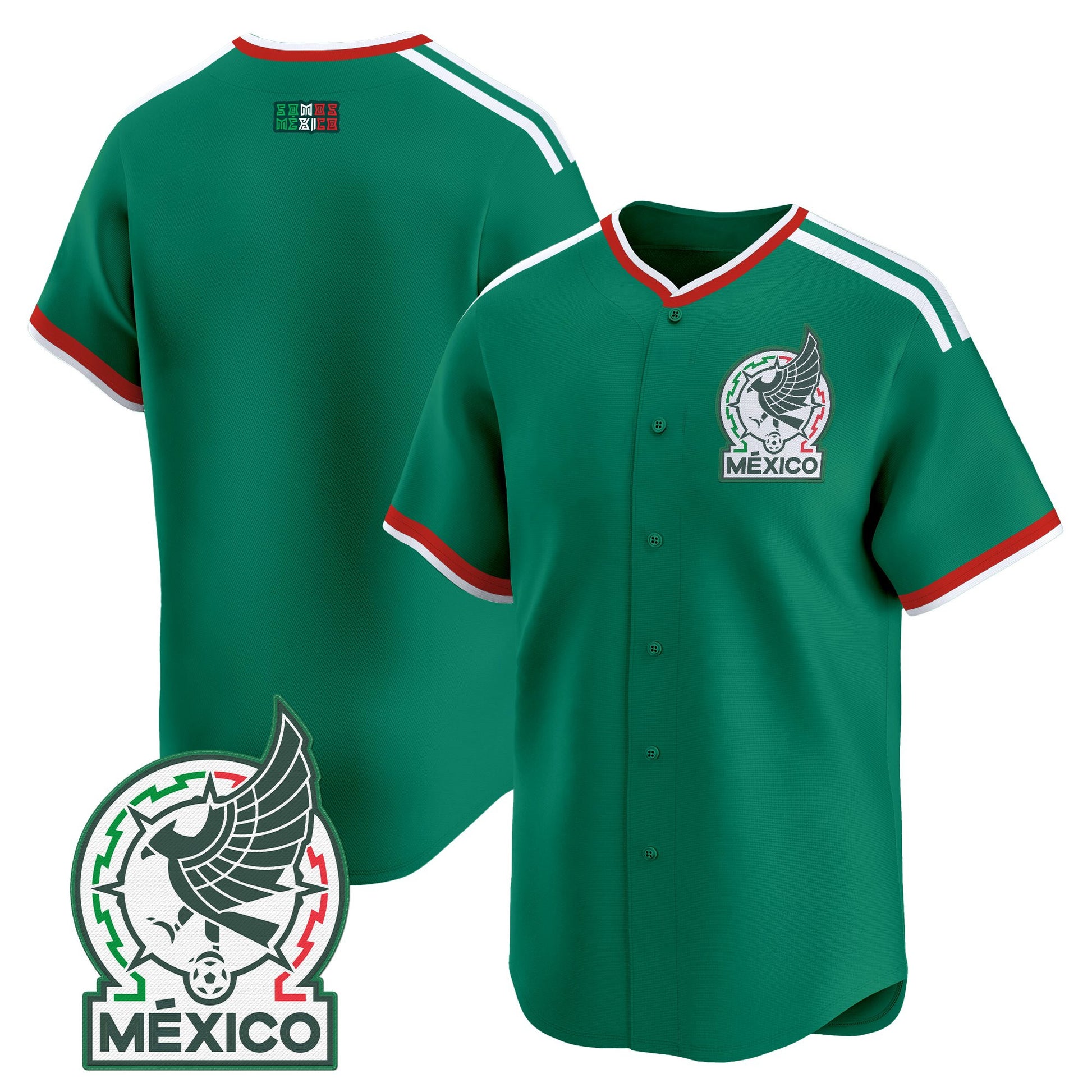 Mexico 2026 National Team Vapor Baseball Jersey - All Stitched
